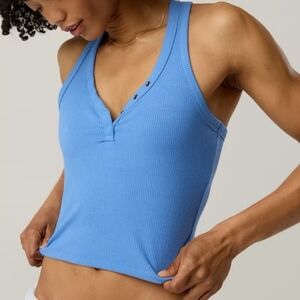 OFFLINE By Aerie Thumbs Up Heavyweight Henley Tank Top Sz Large